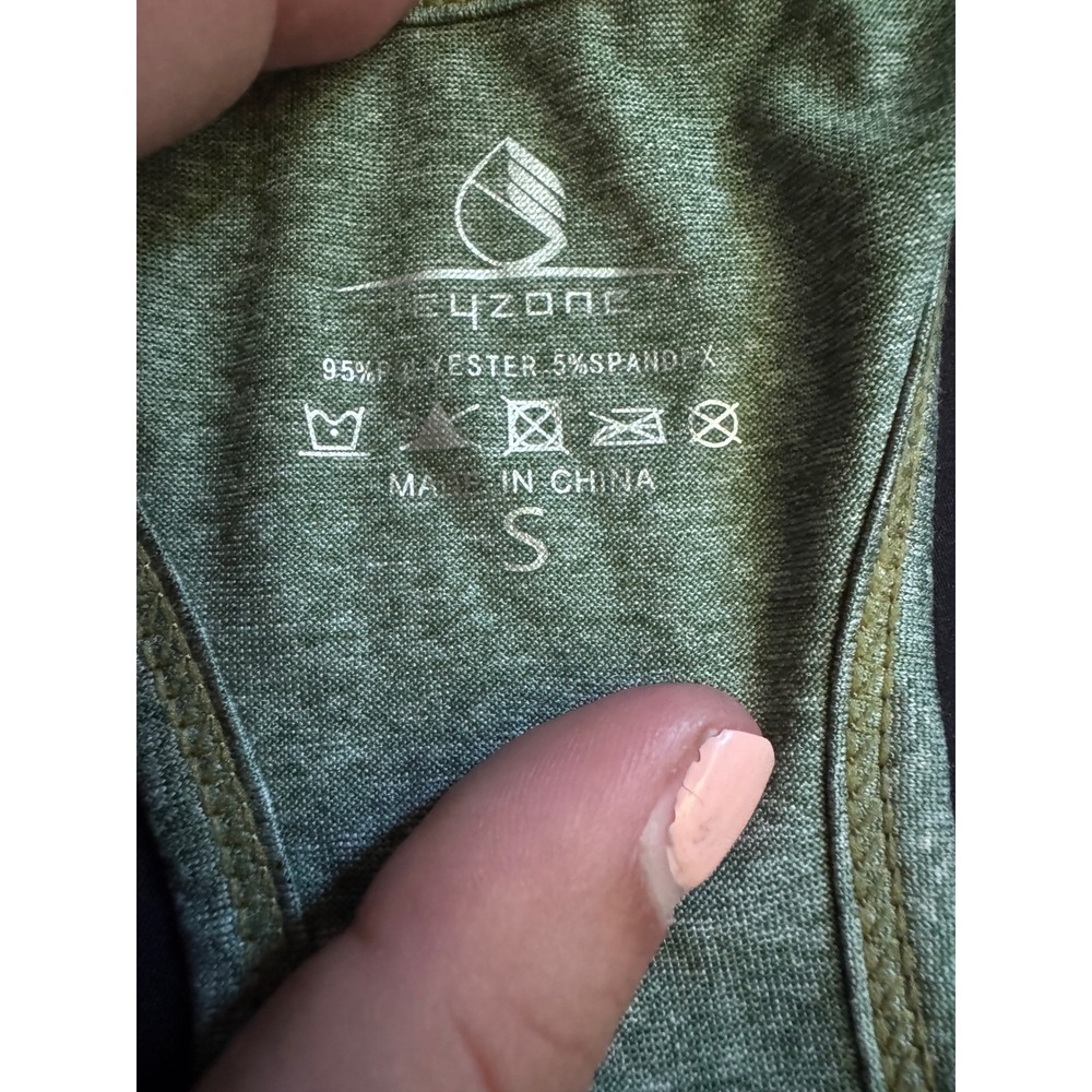 Cyzone Womens Racerback Athletic Tank Tops Set of 2 Heather Green Grey Small - Picture 2 of 5